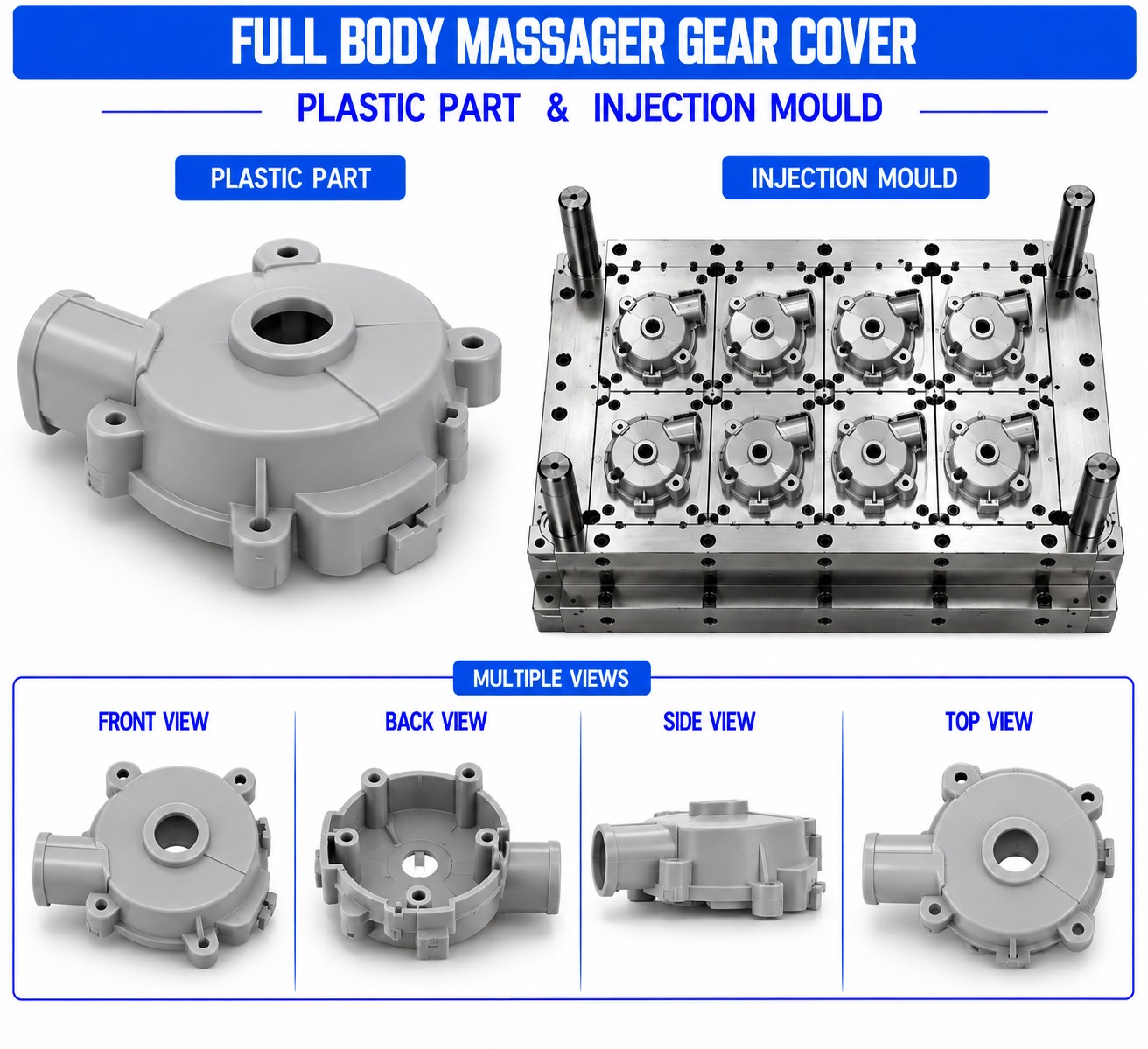 Full Body Massager Plastic Gear Cover Mould and Moulding Services
